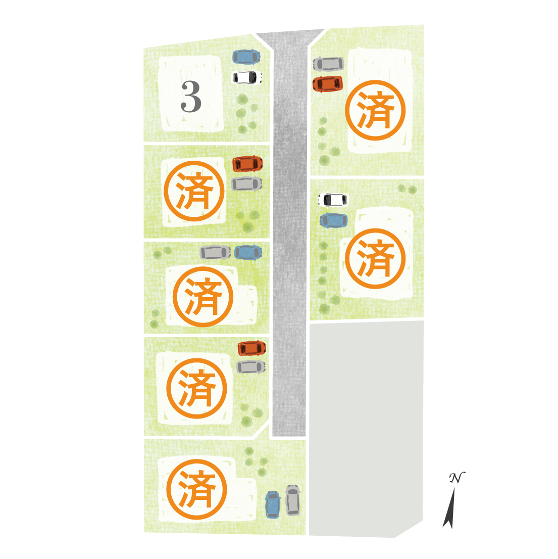 中央区/国府7区画分譲地